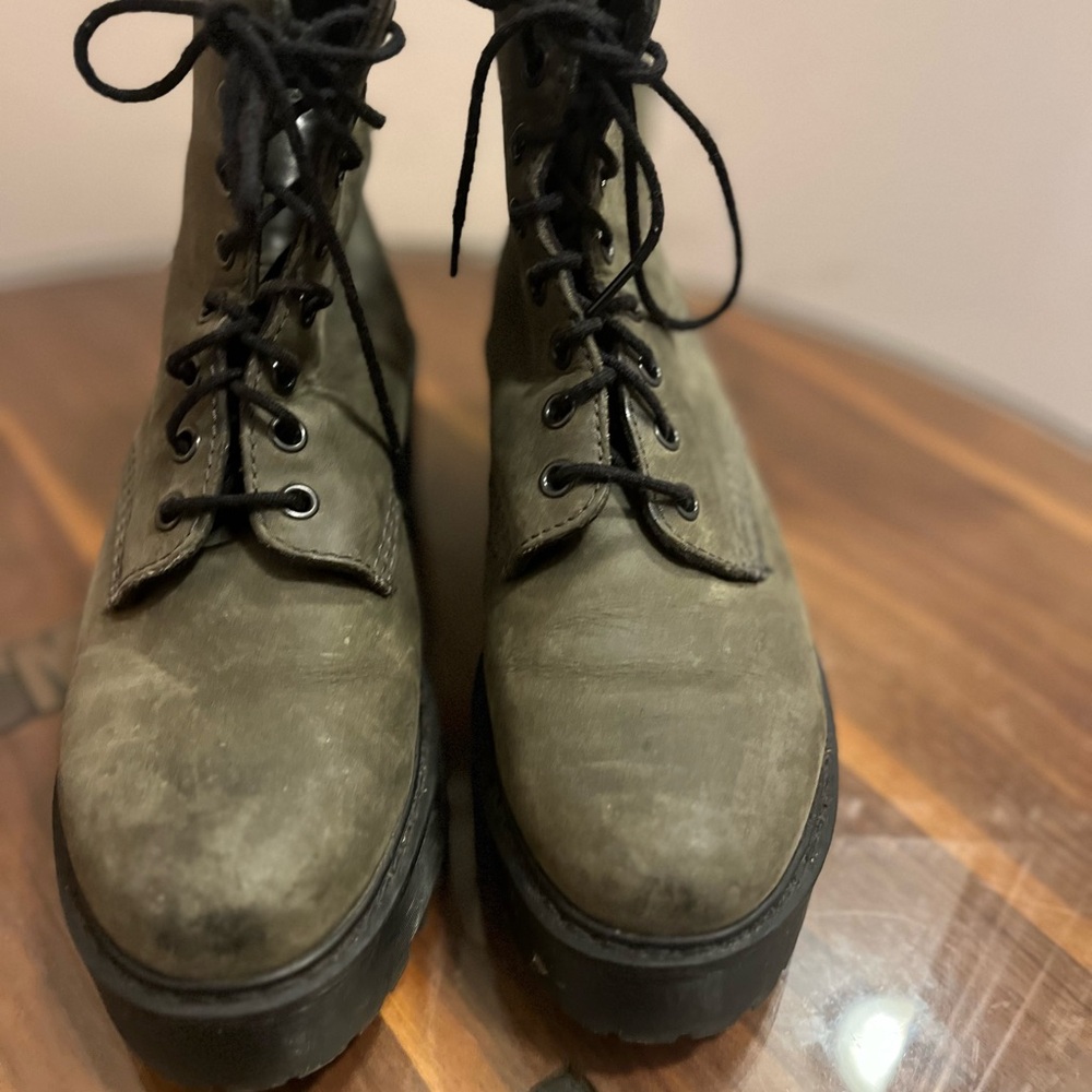 Dr. Martens Olive Lace-Up Boots